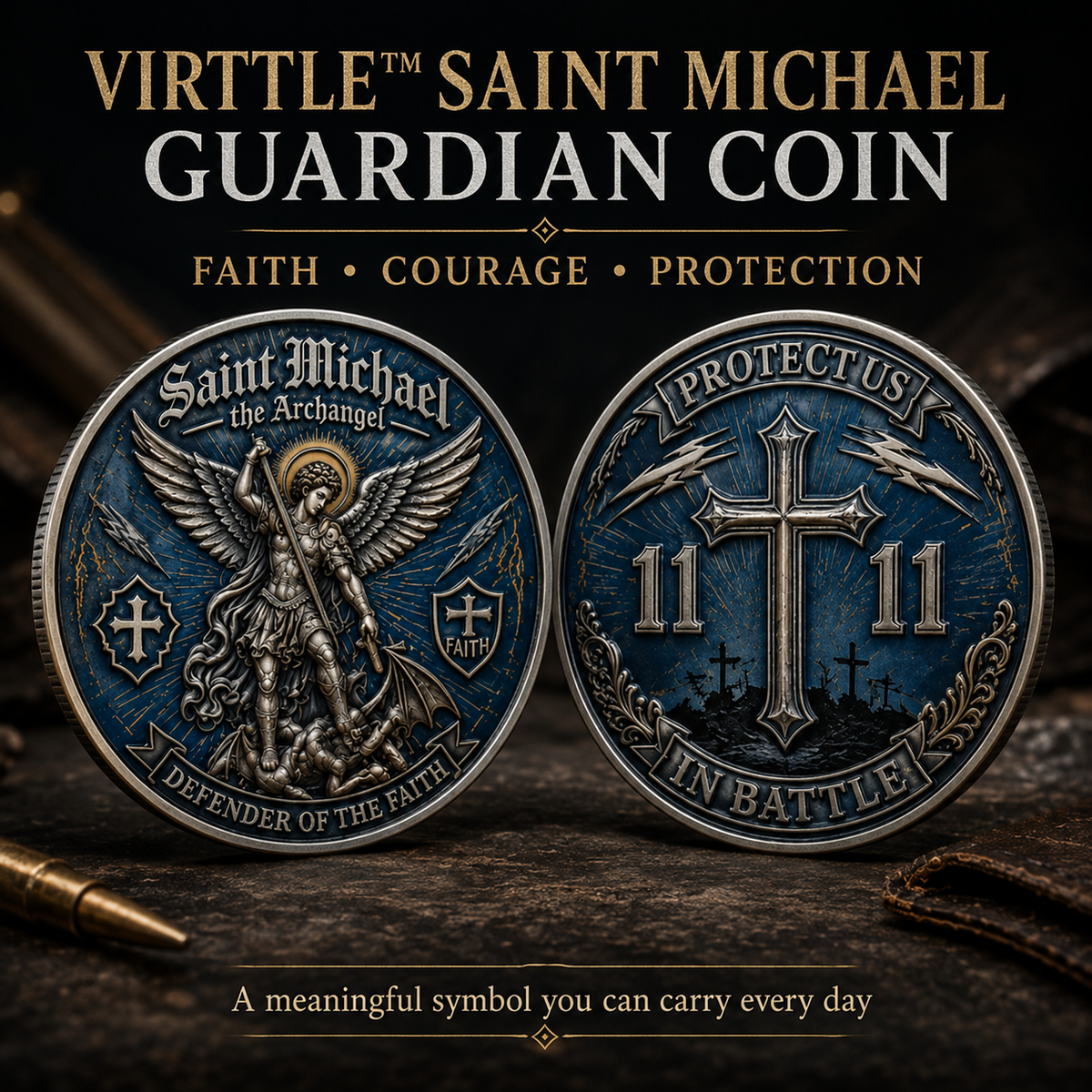 Virttle™ Saint Michael Guardian Coin