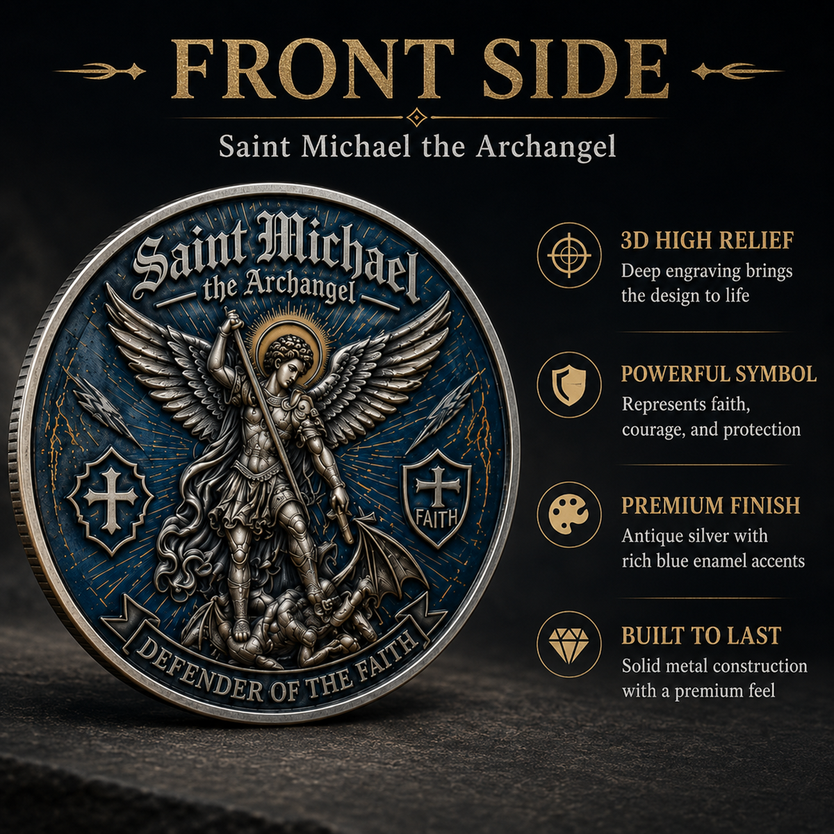 Virttle™ Saint Michael Guardian Coin
